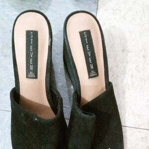 Steven by Steve Madden Black Mules
